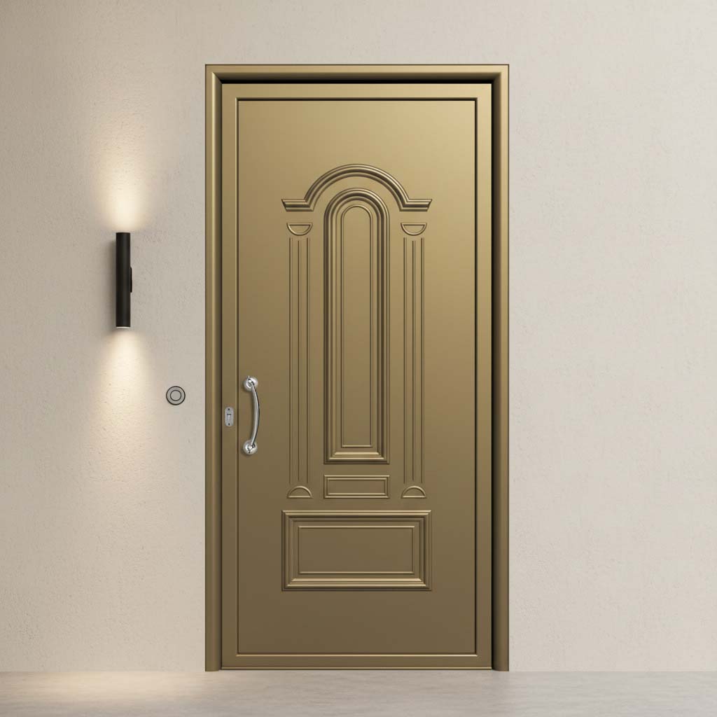 Πόρτα Αλουμινίου 26 - Πρεσαριστό Σχέδιο Σε Απόχρωση RAL (24 Σημεία)